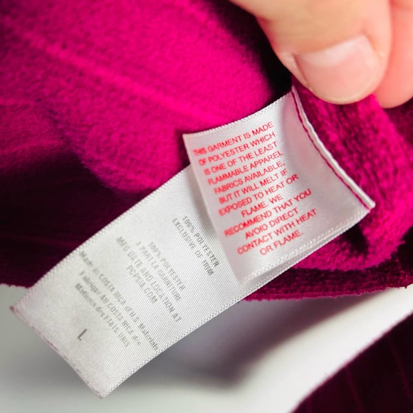 Patagonia Hot Pink Fuchsia Fleece 1/4 Zip Pull-Over Top Kids Size Large - Picture 6 of 6